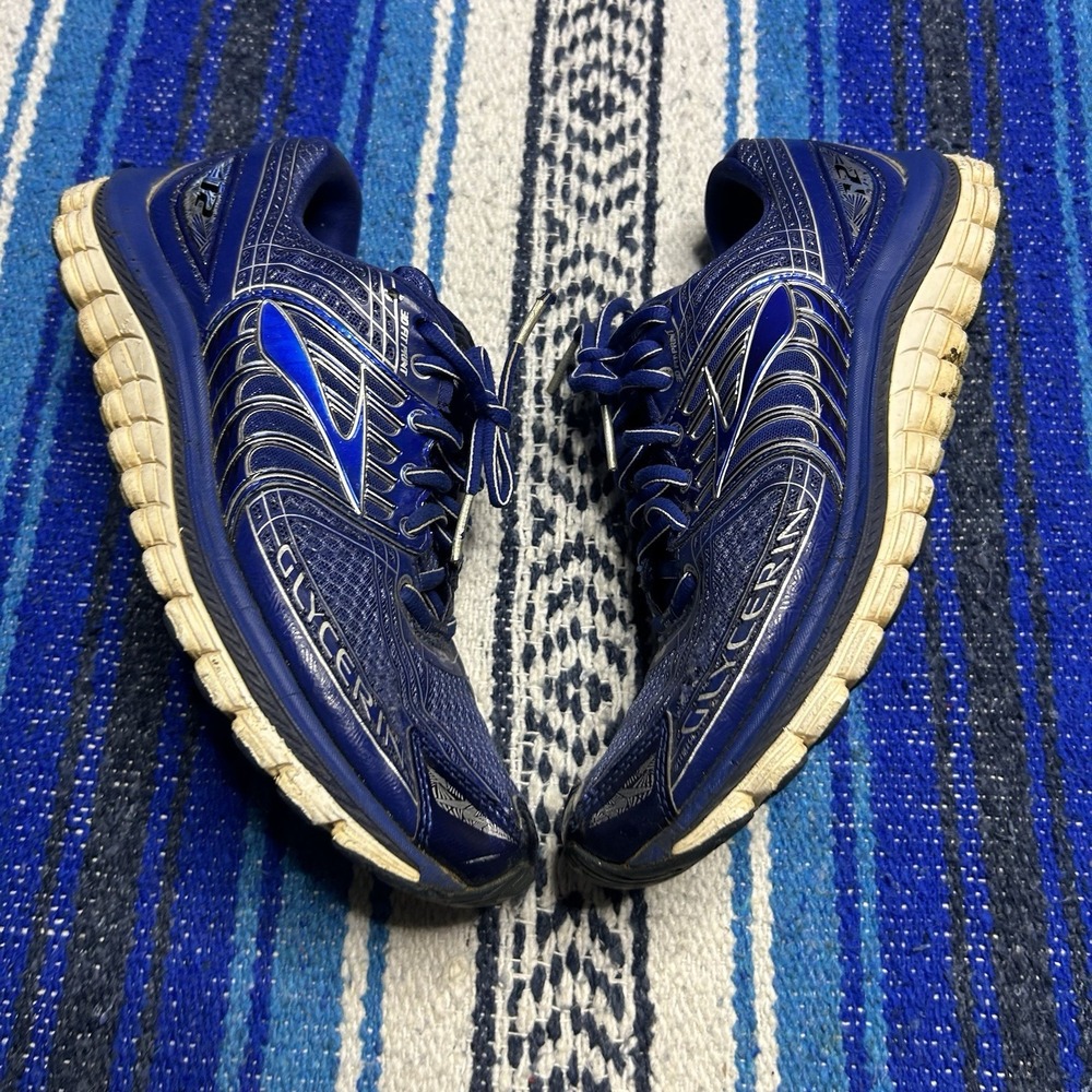 Brooks Glycerin 12 Mens Size 9 D Shoes Blue-Silver SuperDNA Sneakers